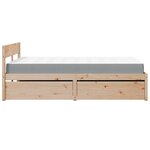 vidaXL Lit avec tiroirs et matelas 140x190 cm bois massif de pin