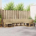 vidaXL Ensemble de canapés d'extérieur 8 Pièces Blanc et Beige