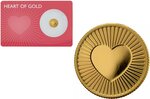 Pièce de monnaie en Or 10 Dollars g 0.5 Millésime 2025 Small Gold Coin HEART OF GOLD