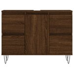vidaXL Armoire salle de bain chêne marron 80x33x60cm bois d'ingénierie