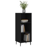 vidaXL Buffet noir 34 5x32 5x90 cm bois d'ingénierie