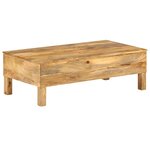 vidaXL Table basse Bois de manguier massif 110x55x35 cm