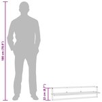 vidaXL Porte-serviettes Blanc 95x25x22 cm Fer