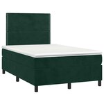 vidaXL Sommier à lattes de lit et matelas Vert foncé 120x200cm Velours
