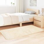 vidaXL Tapis Shaggy à poils longs NAVARRA crème 80x150 cm polyester