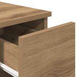 vidaXL Tables de chevet avec tiroir 2 Pièces chêne artisanal 20x36x60 cm