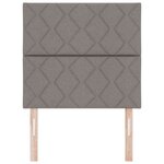 vidaXL Tête de lit avec des lumières à LED Réglable Taupe 100 cm tissu