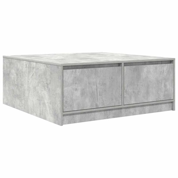 vidaXL Table basse avec tiroirs gris béton 100x100x40 cm