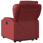 vidaXL Fauteuil inclinable électrique rouge bordeaux similicuir