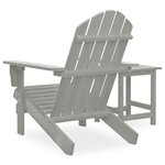 vidaXL Chaise de jardin Adirondack avec table Bois de sapin Gris