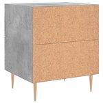 vidaXL Table de chevet gris béton 40x35x47 5 cm bois d’ingénierie