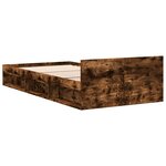 vidaXL Cadre de lit et tiroir chêne fumé 100x200 cm bois d'ingénierie