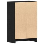 vidaXL Meuble à chaussures avec étagère Chêne noir 60 x 35 x 92 cm