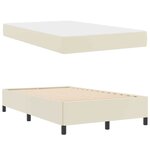 vidaXL Cadre de lit avec matelas Crème 120 x 200 cm Faux cuir