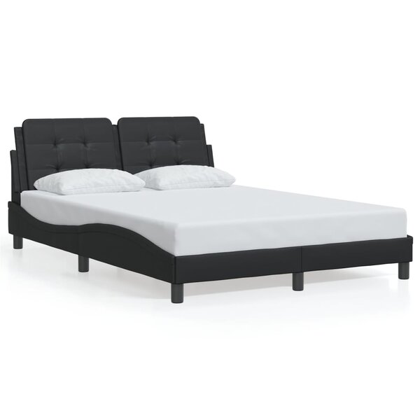 vidaXL Cadre de lit sans matelas Zadar noir 120x200 cm similicuir