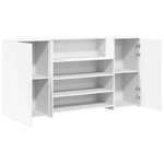 vidaXL Bureau de réception blanc 200x50x103 5 cm bois d'ingénierie
