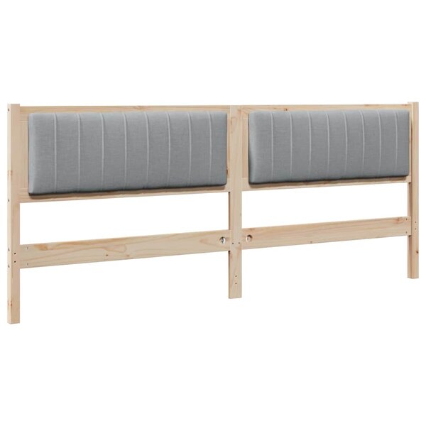 vidaXL Tête de lit capitonnée Marron 200 cm Pin massif