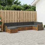 vidaXL Ensemble de canapés d'extérieur 7 Pièces Naturel et Anthracite