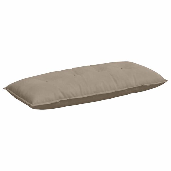 vidaXL Coussin de Dos Taupe 120 x 50 cm Tissu en microfibre