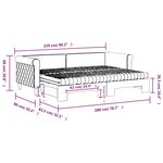 vidaXL Lit de jour avec lit gigogne et matelas noir 80x200 cm velours