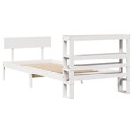 vidaXL Cadre de lit sans matelas blanc 100x200 cm bois de pin massif