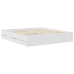 vidaXL Cadre de lit avec tiroir Blanc 180 x 200 cm Bois Ingénierie