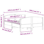 vidaXL Cadre de lit sans matelas 120x190 cm bois de pin massif