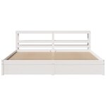 vidaXL Cadre de lit avec tête de lit sans matelas blanc 180x200 cm