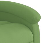 vidaXL Fauteuil inclinable de massage électrique vert clair velours