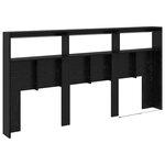 vidaXL Tête de lit Chêne noir 200 x 17 x 102 cm Bois d'ingénierie