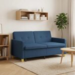 vidaXL Canapé-lit escamotable Bleu Tissu