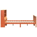 vidaXL Lit bibliothèque sans matelas cire marron 150x200cm bois massif