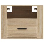 vidaXL Table de chevet murale Chêne sonoma 50x36x40 cm