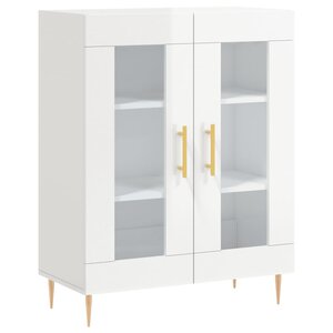 vidaXL Buffet Blanc brillant 69 5x34x90 cm Bois d'ingénierie