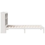 vidaXL Lit bibliothèque sans matelas blanc 90x200cm bois de pin massif
