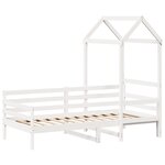 vidaXL Lit de jour avec toit blanc 90x200 cm bois de pin massif