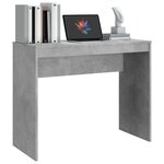 vidaXL Bureau Gris béton 90x40x72 cm Bois d'ingénierie