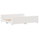 vidaXL Cadre de lit sans matelas blanc 200x200 cm bois massif de pin