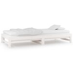 vidaXL Lit coulissant Blanc 2x(90x190) cm Bois de pin massif