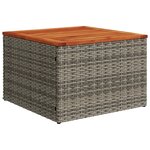 vidaXL Salon de jardin 4 Pièces avec coussins gris résine tressée