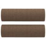 vidaXL Canapé 2 places avec oreillers décoratifs marron 120 cm tissu