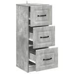 vidaXL Armoire à tiroirs Gris béton 33 x 34 5 x 87 cm