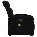 vidaXL Fauteuil de massage inclinable Noir Tissu