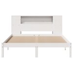 vidaXL Lit bibliothèque sans matelas blanc 160x200 cm bois pin massif