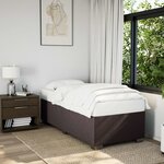 vidaXL Sommier à lattes de lit avec matelas Marron foncé 90x200 cm