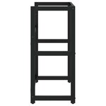 vidaXL Cadre de lavabo de salle de bain Noir 59x38x83 cm Fer