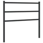 vidaXL Tête de lit de remplacement métal noir 100 cm