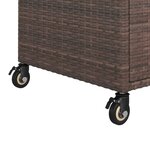 vidaXL Chariot de bar avec tiroir Marron 100x45x97 cm Résine tressée
