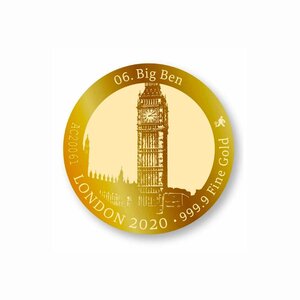 Monnaie 10 pounds 1/10 oz or pur - la big ben  - millésime 2020 - veravalor