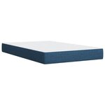 vidaXL Sommier à lattes de lit avec matelas bleu 120x190 cm tissu